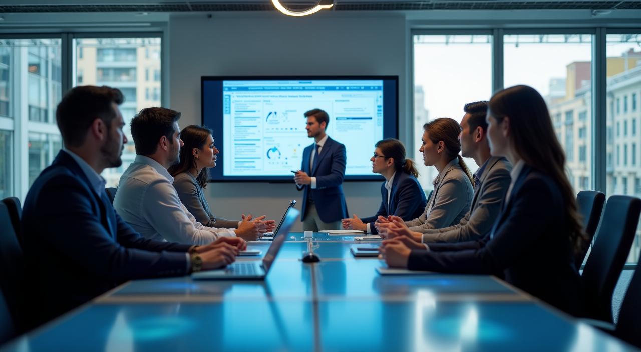 Team aziendale durante una sessione di formazione professionale